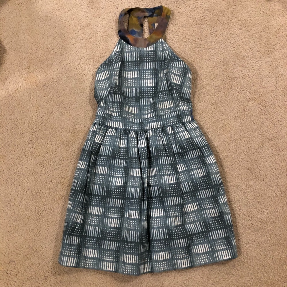 ***SOLD***Rachel Roy Patterned Open Back Dress w/ Pockets